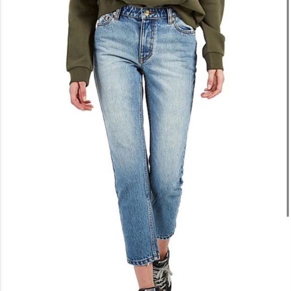 P.E Nation The Colonial Jean Mid-Rise Cropped Denim Jeans Size 27 - Picture 3 of 16